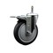 Service Caster 5'' Thermo Rubber Swivel 7/16'' Stem Caster with Total Lock Brake SCC-GRTTL20S514-TPRB-716138 - alternate 1